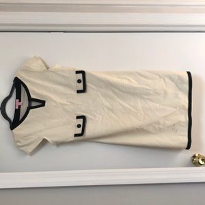 Lilly Pulitzer black and white knit shift dress.